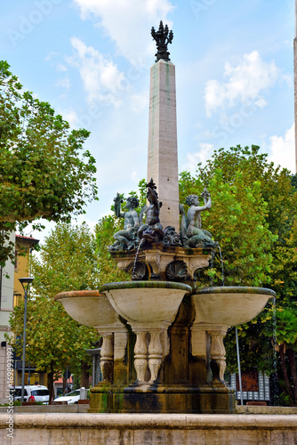 urban center, piazza del popolo guidotti fountain , Montecatini Terme, Italy photo