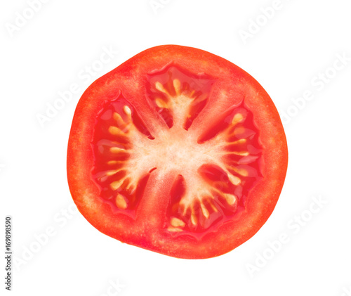 Wallpaper Mural Tomato vegetable slice isolated on white background Torontodigital.ca