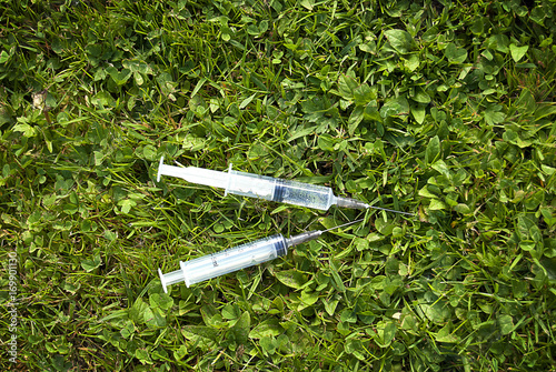 Syringe found in the grass