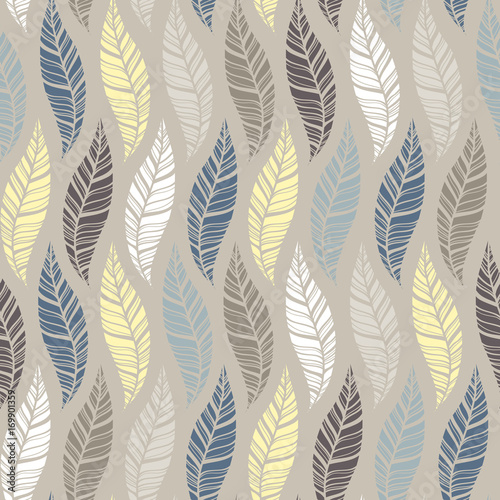 Seamless pattern of leaves 4