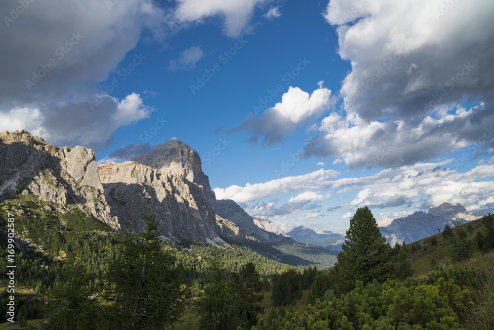 Dolomites Alps, mountain panorama in northern Italy.