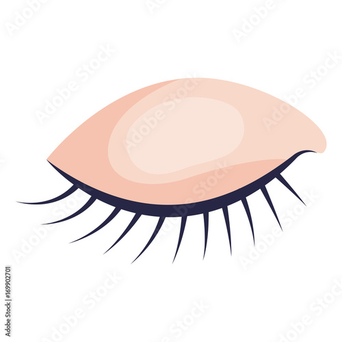 eye closed female closeup in colorful silhouette on white background
