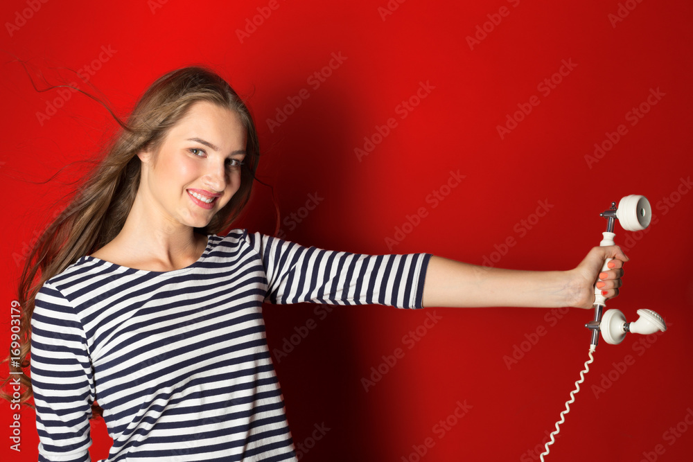 Very happy girl on the phone Very happy girl on the phone