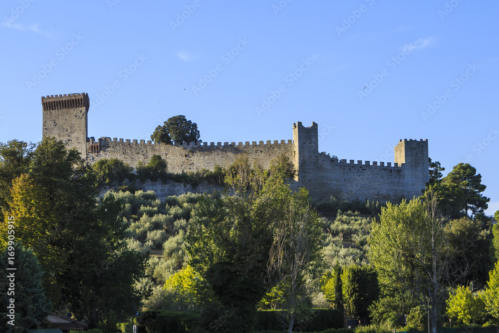 Medieval fortress Rocca del Leone at Castiglione del Lago in Umbria.