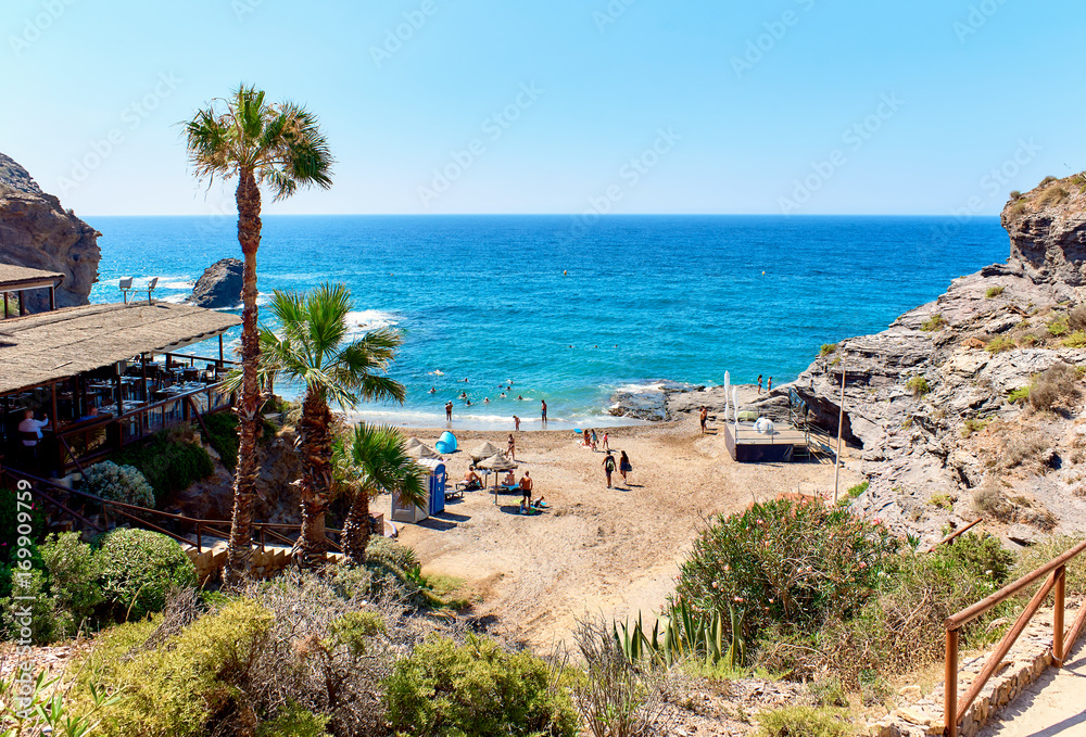 Obraz premium Cala del Barco beach. Cartagena, Costa Blanca. Spain