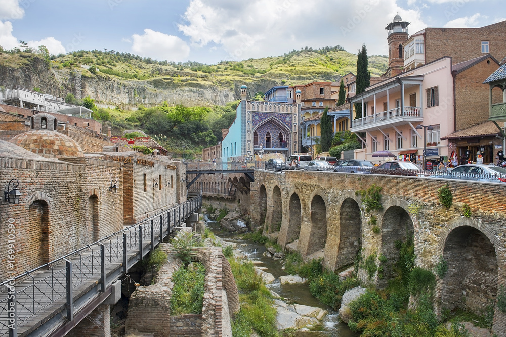 Abanotubani, ancient district of Tbilisi, Georgia, known for its sulfuric baths