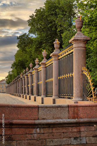 Fencing and lattice of the Summer garden photo