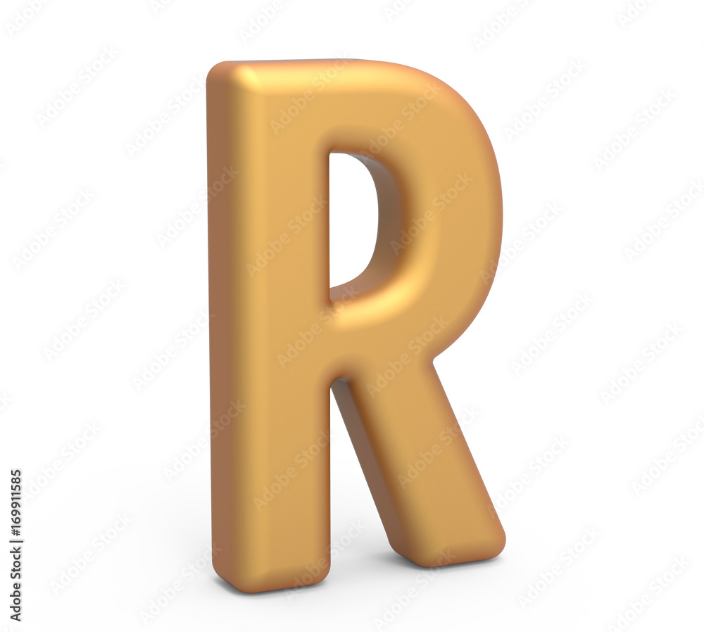 golden letter R golden letter R