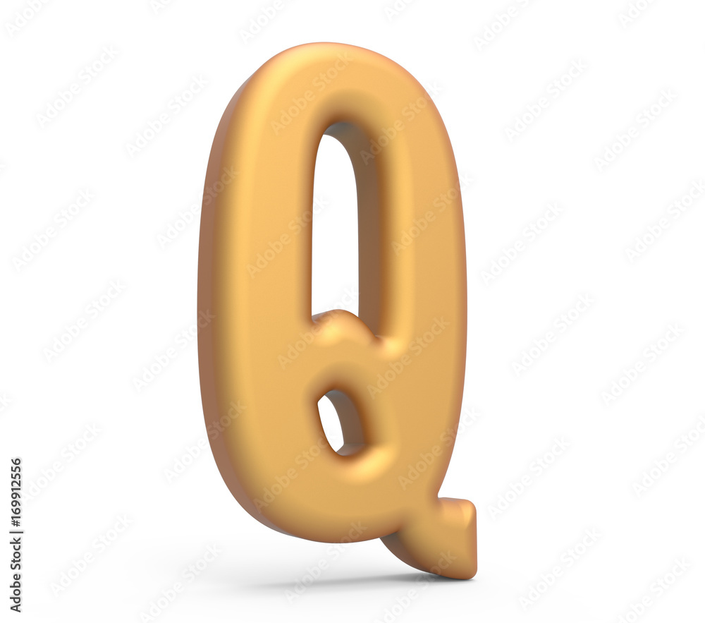 Obraz premium golden letter Q