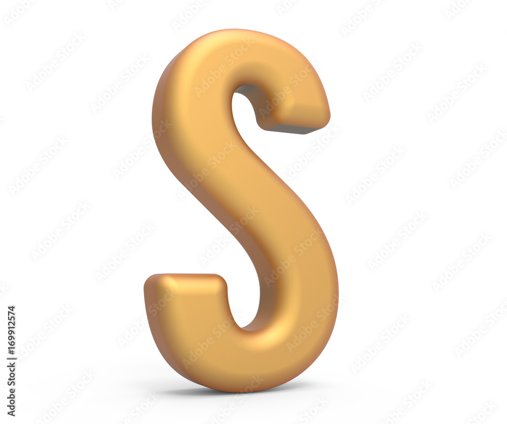 golden letter S golden letter S