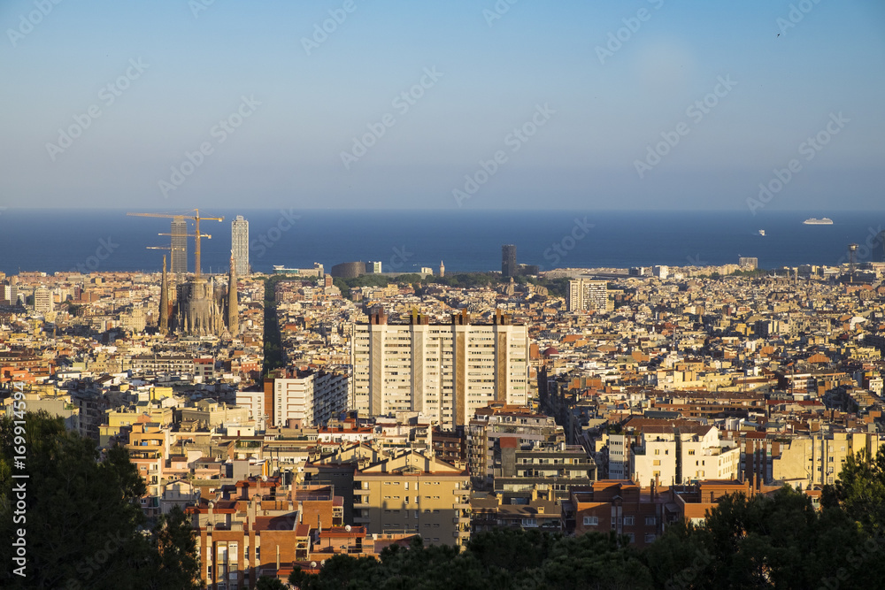 View of Barcelona and Sagrada Familia
