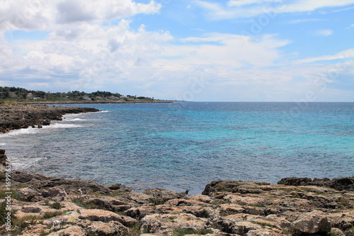 Crystal clear water with carbonate rocks