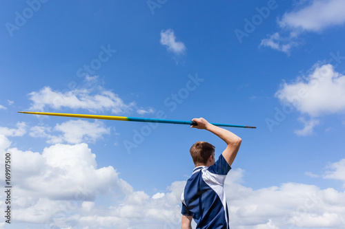 Athlete Javelin Blue Sky