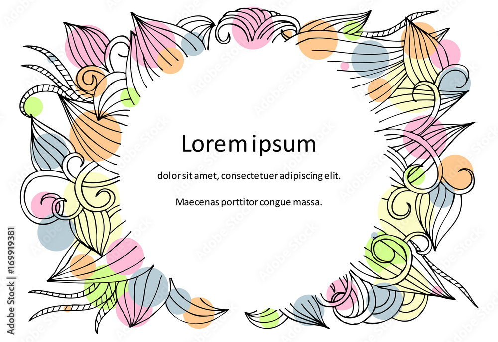 Vector floral frame . Can use  design elements for decoration
