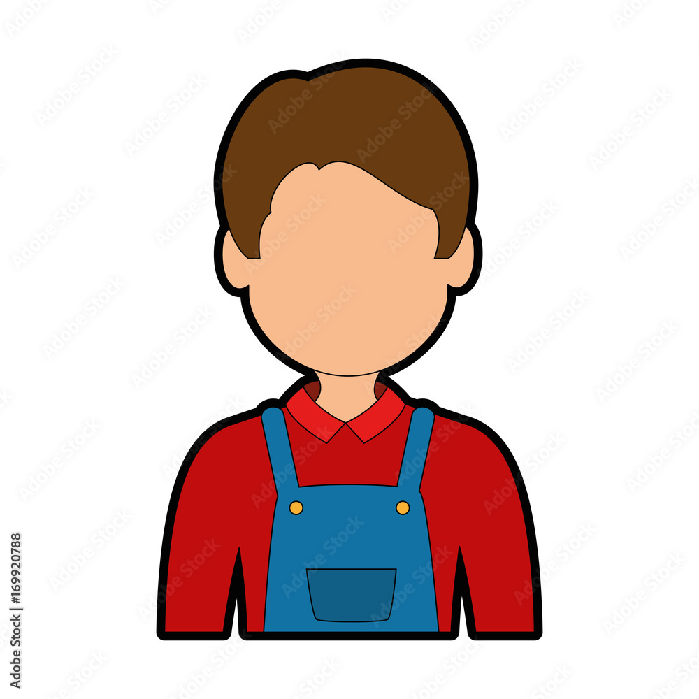 farmer avatar character icon vector illustration design