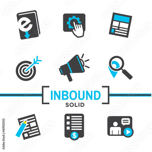 Inbound Marketing Vector Icon Set