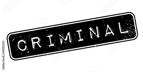 Criminal rubber stamp. Grunge design with dust scratches. Effects can be easily removed for a clean, crisp look. Color is easily changed.