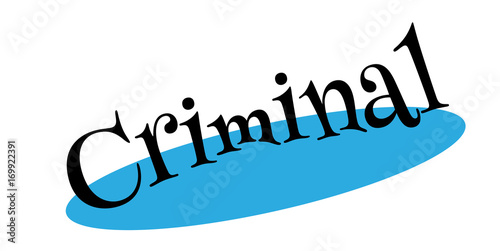 Criminal rubber stamp. Grunge design with dust scratches. Effects can be easily removed for a clean, crisp look. Color is easily changed.