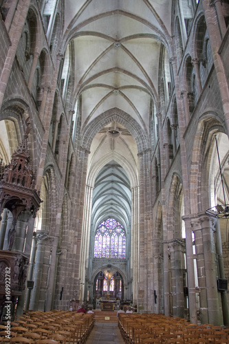 Dol de Bretagne. Intérieur de la cathédrale saint Samson. Ile et Vilaine. Bretagne