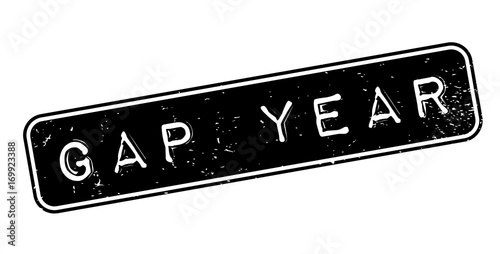 Gap Year rubber stamp. Grunge design with dust scratches. Effects can be easily removed for a clean, crisp look. Color is easily changed.