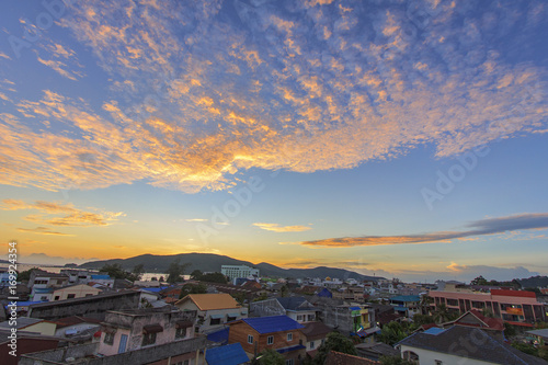 Top view of Songkhla province Thailand in evening © bungbank