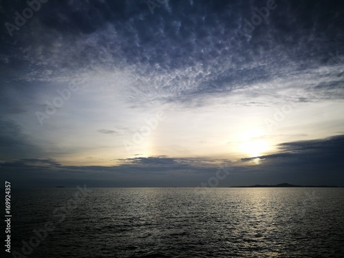 Sea and sky in evening
