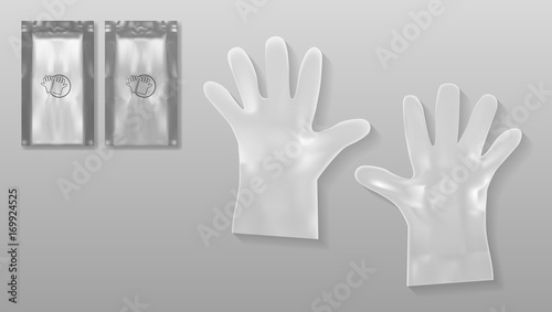 Disposable Transparent Plastic Gloves With Packing For Medical Use Or Cosmetics Purpose