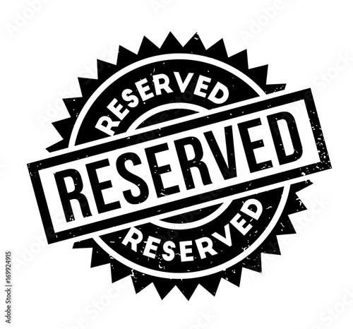 Reserved rubber stamp. Grunge design with dust scratches. Effects can be easily removed for a clean, crisp look. Color is easily changed.