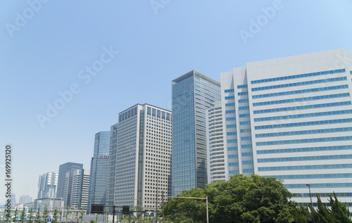 東京風景 品川駅と高層ビル群