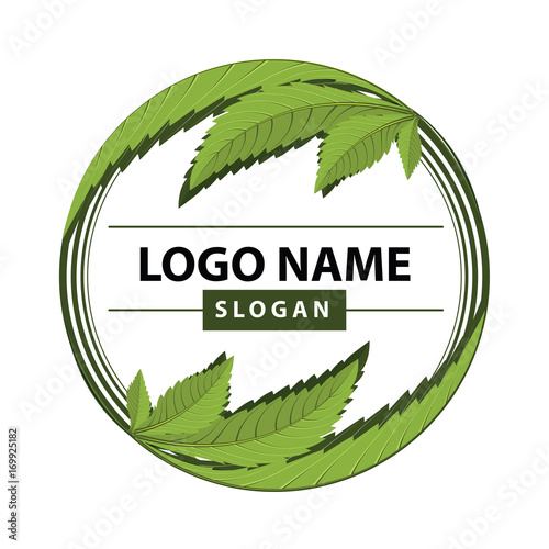 cannabis green leaf logo.