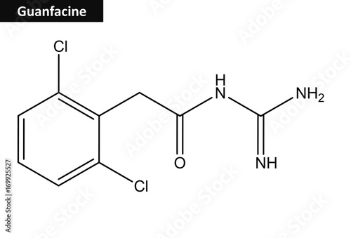 Guanfacine (Tenex) - molecular structure photo
