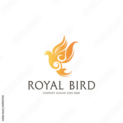 Royal Dove Logo.  Easy to change color, size and text. 