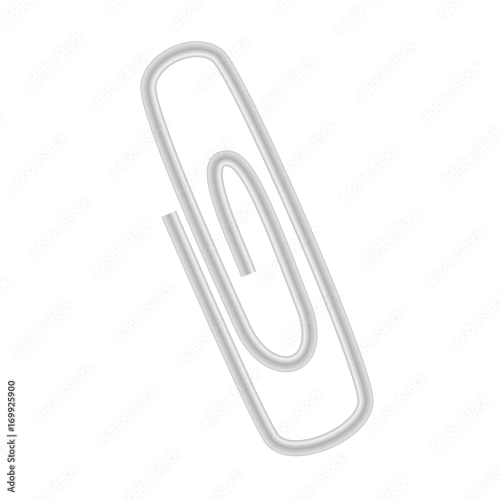 Metal clip. Isolated office object Metal clip. Isolated office object