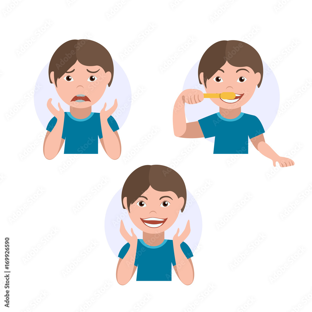 Easy learn how to brush teeth for children. Easy learn how to brush teeth for children.