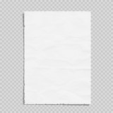 Empty white paper sheet crumpled