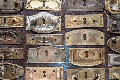 Lot of key hole escutcheons photo