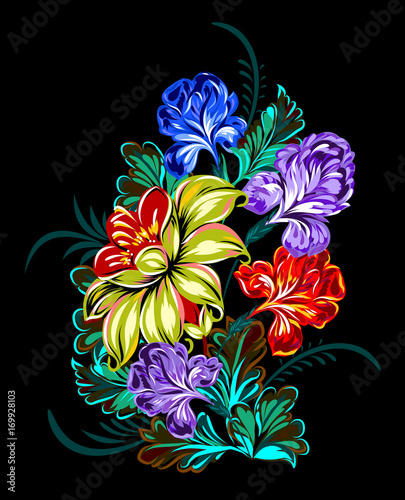Fototapeta Naklejka Na Ścianę i Meble -  Bouquet of variegated irises