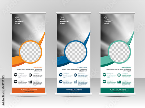 Roll up banner stand template design
