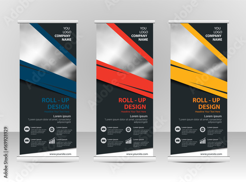 Roll up banner stand template design