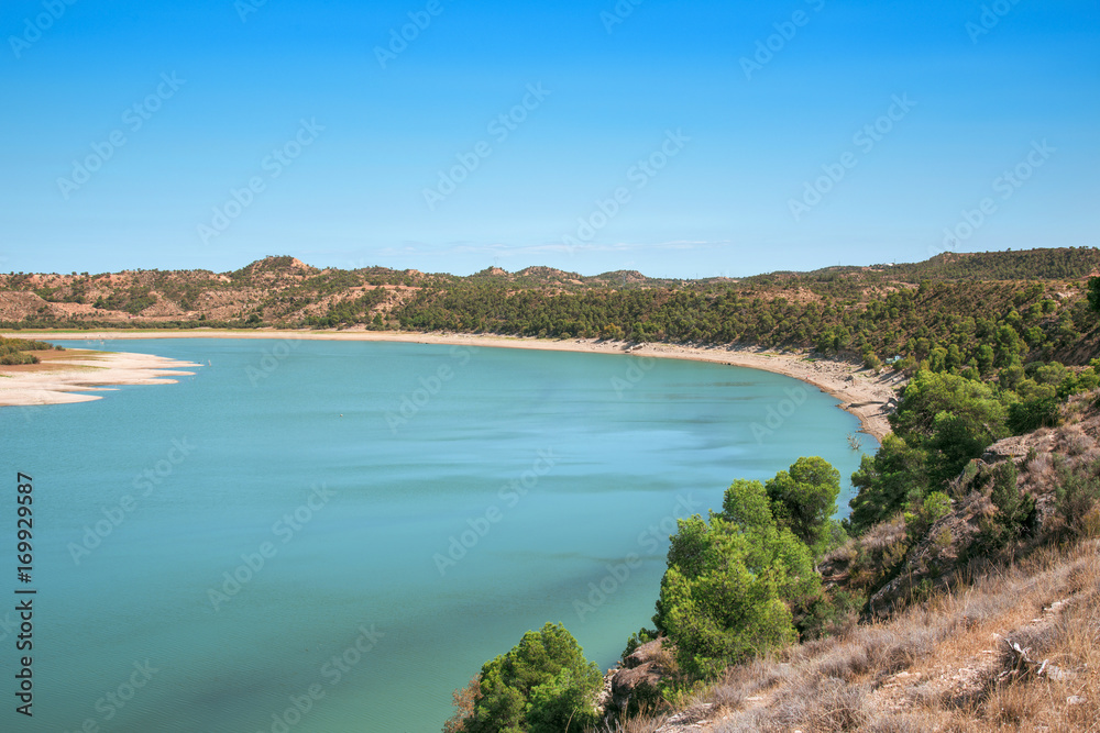 Mequinenza Reservoir, in Zaragoza province, Spain