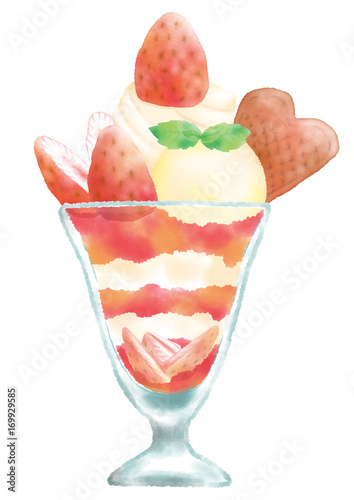 ストロベリーパフェ Stock イラスト Adobe Stock