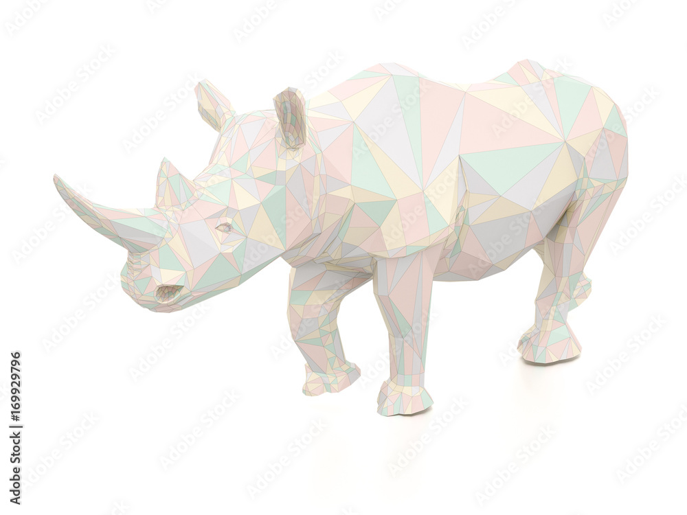 Fototapeta premium 3D illustration of rhinoceros