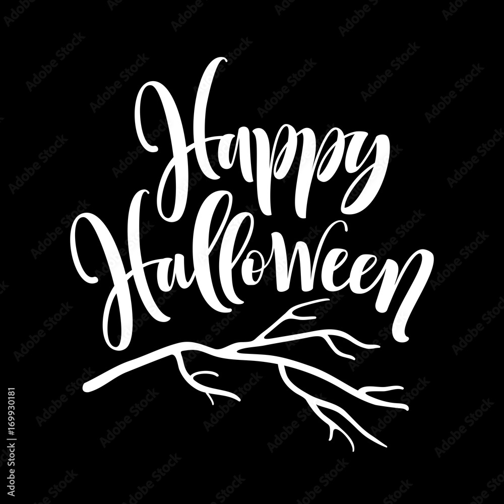Obraz premium Happy Halloween message design background.