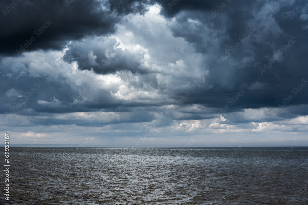 Stormy clouds above Baltic sea.