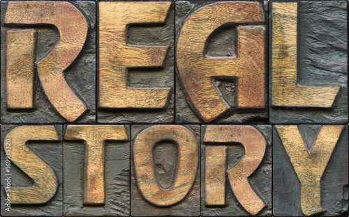 real story wooden letterpress