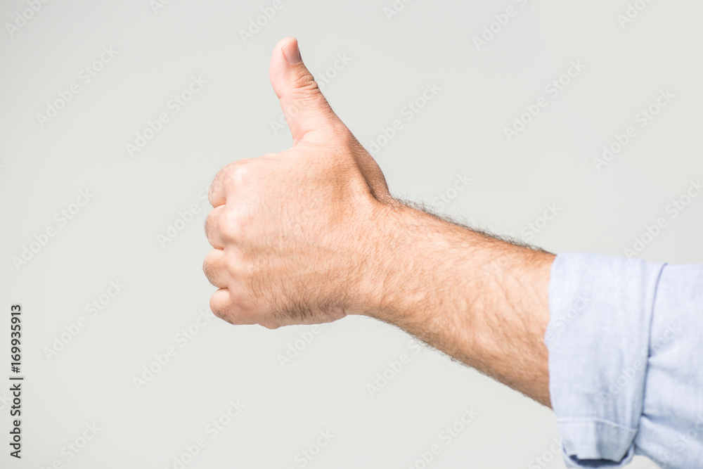 man showing thumb up man showing thumb up