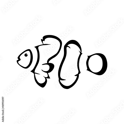 Vector logo clown fish