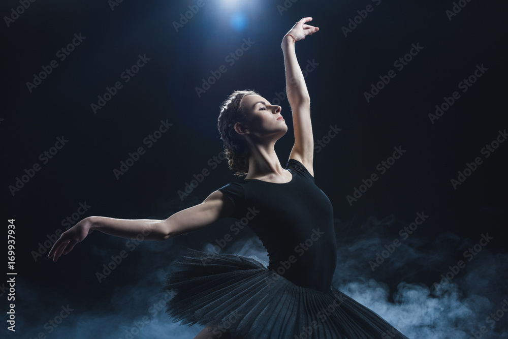ballet dancer in black tutu