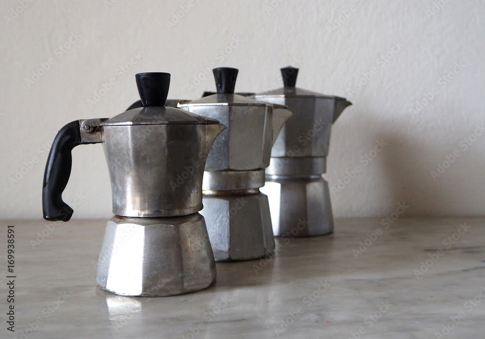 Traditional Italian Coffee Maker Stock Image - Image of coffee