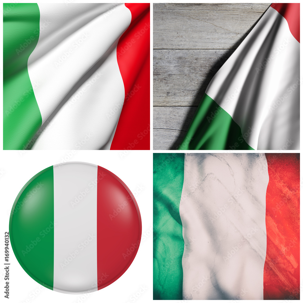 Obraz premium Italy flag waving